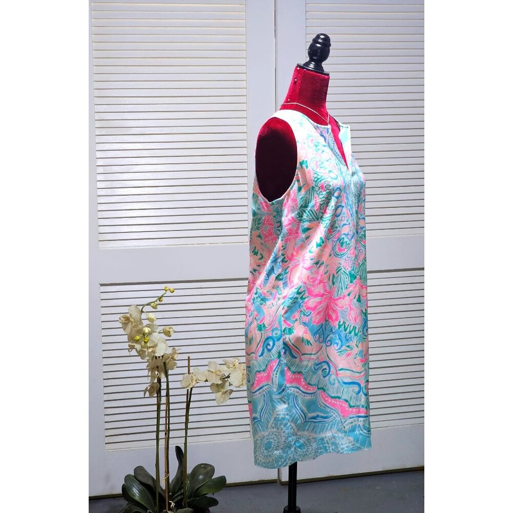 Lilly Pulitzer Women's Multicolor Cotton Kelby Shift Dress Hot Tamale Sz 6 2451 - Picture 3 of 14